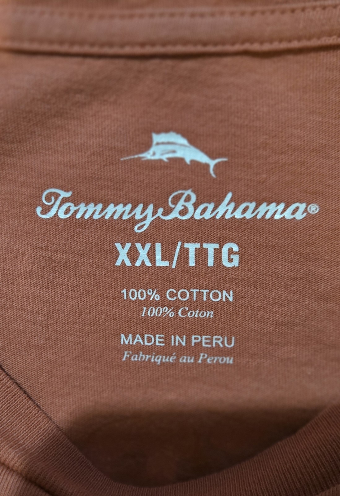 GOLF Tommy Bahama XXL Coral/Salmon "Sand Bar" Cotton Graphic Crew Neck Tee gallery
