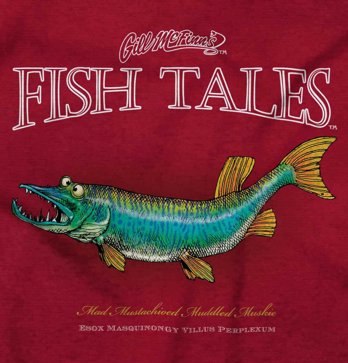 Gill McFinns Fish Tales Jokes Myth Fishing Womens or Mens Crewneck T Shirt Tee gallery