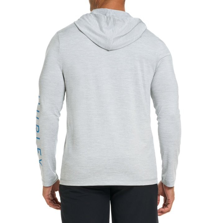 Hurley Men's Sunny Side Hybrid Stretch Hooded UV T-Shirt Size XXL Light Grey gallery