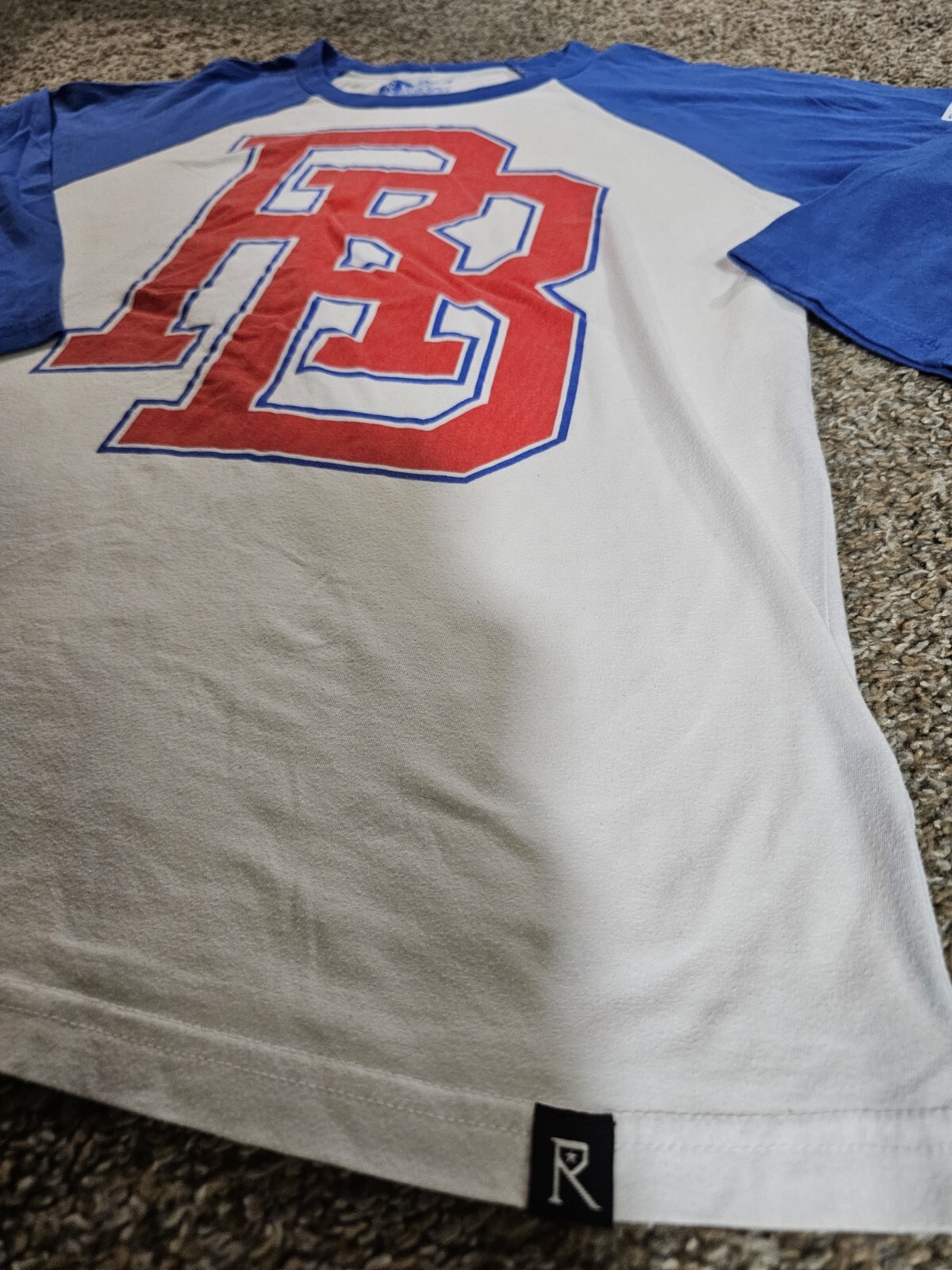 Routine Baseball RB 3/4 Sleeve T-Shirt Blue Mens Large gallery