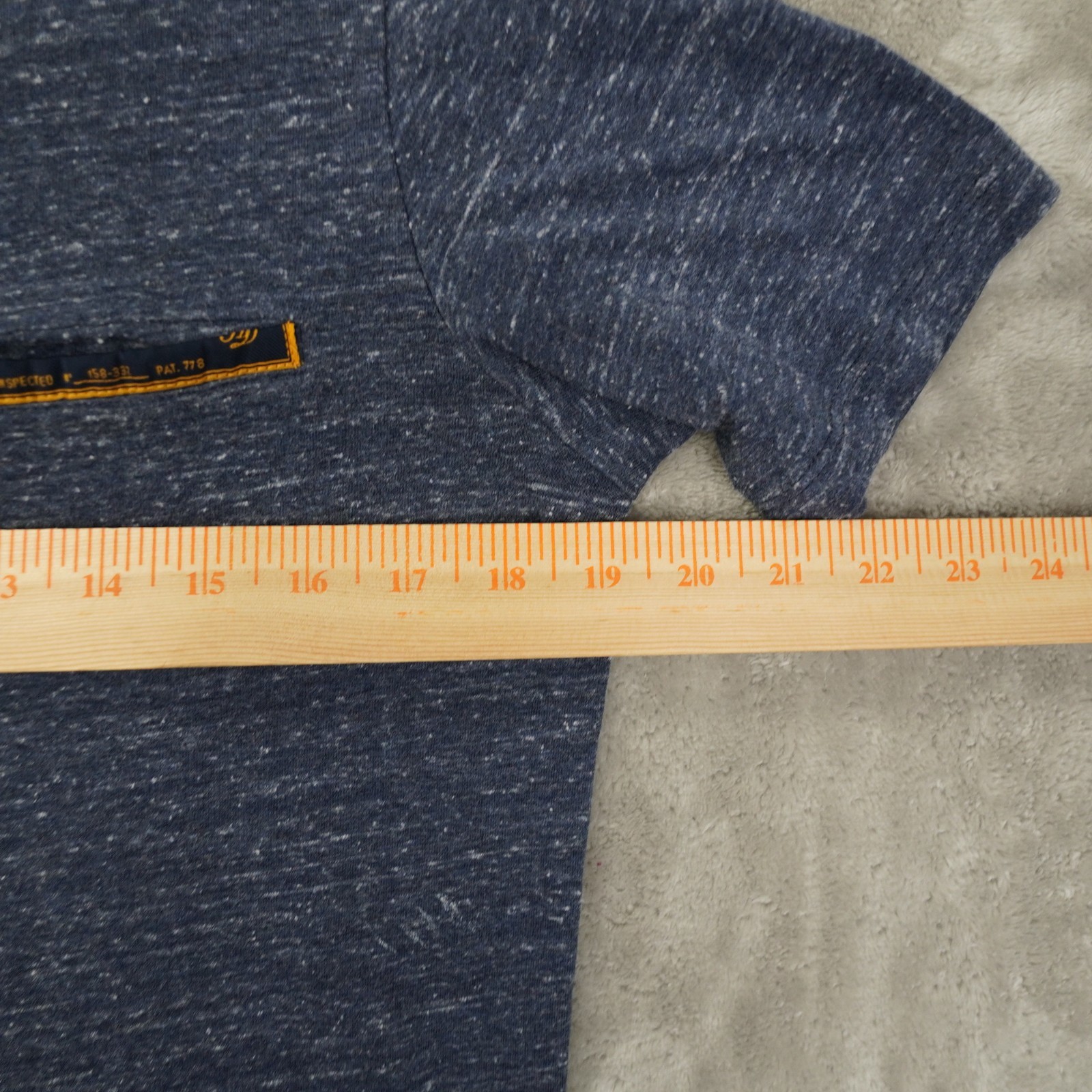 Diesel 6 Button Henley T Shirt Men's Medium Heather Blue Short Sleeve Marled gallery