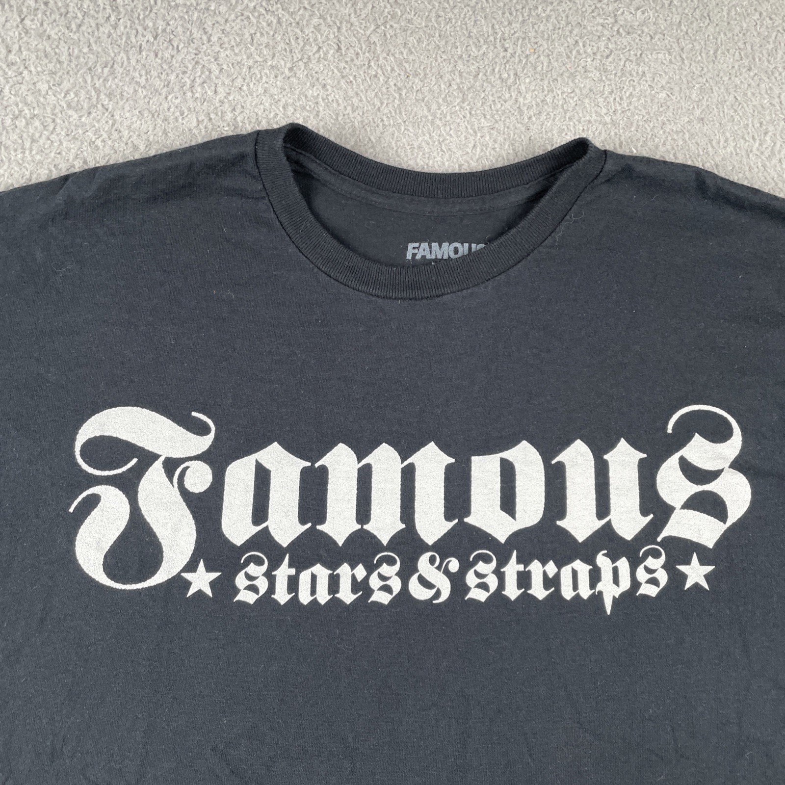 Famous Brand Jet L Black Shirt 100% Cotton Knit Classic Boxy Fit Classic Logo gallery