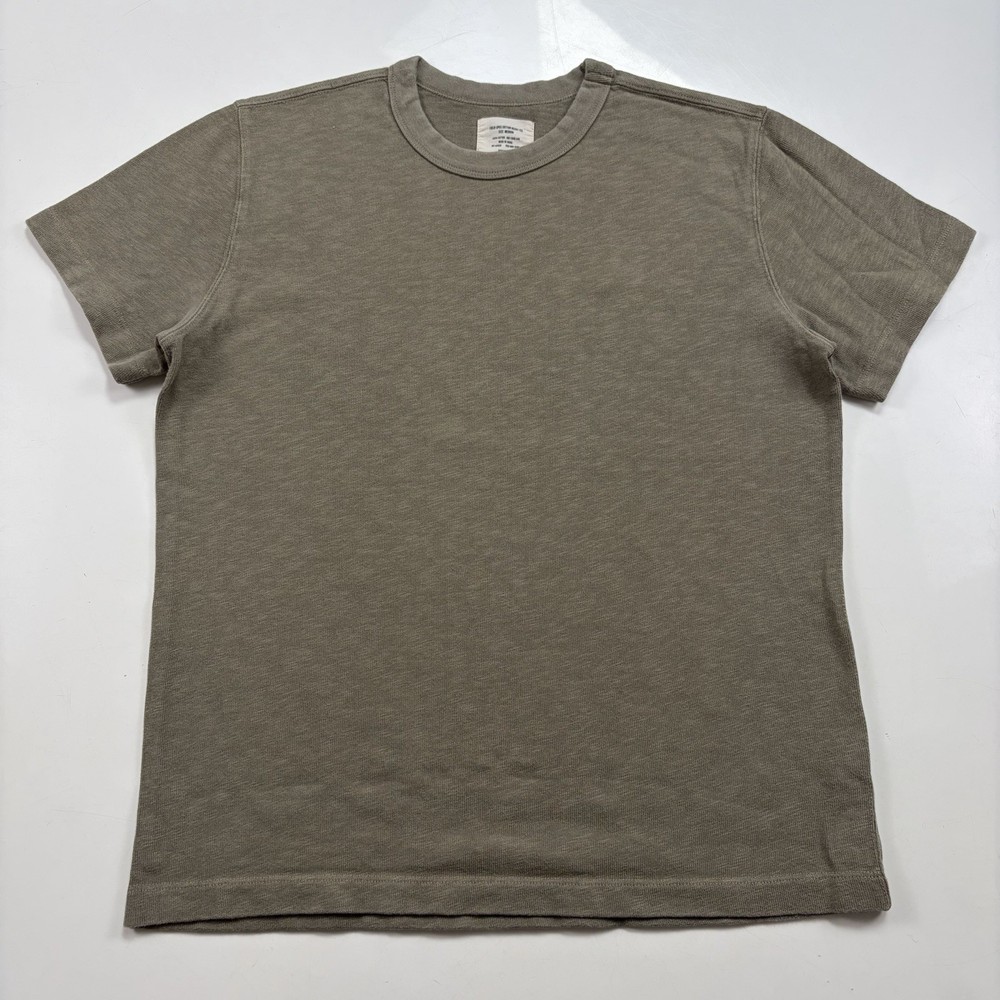 Buck Mason Field Spec Cotton Heavy Tee Short Sleeve Green Medium