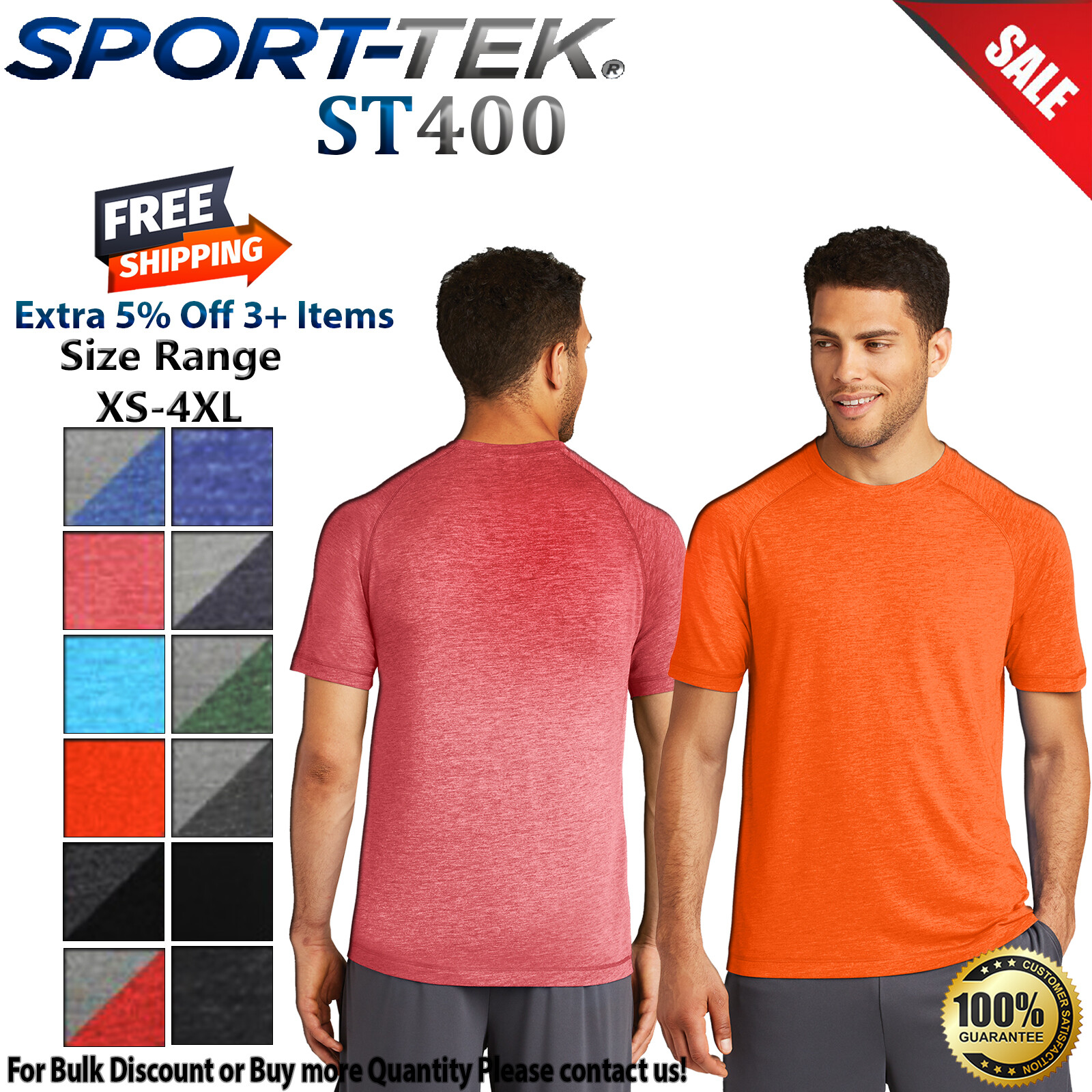 Sport-Tek ST400 Mens Short Sleeve PosiCharge Tri Blend Wicking Raglan T-Shirt gallery