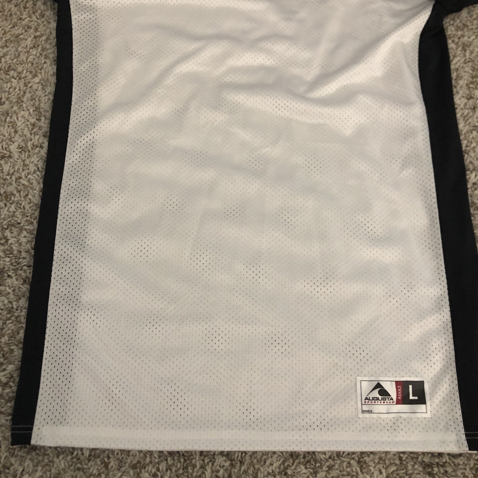 Augusta Sportswear Half-Elastic Cuff Slant Football Jersey Size Large V Neck gallery