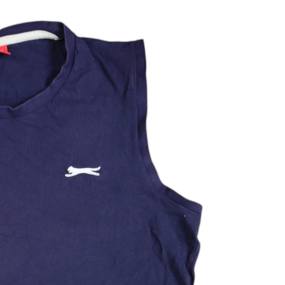 Slazenger Mens Tank Top Size M Blue Sleeveless Scoop Neck 100% Cotton gallery