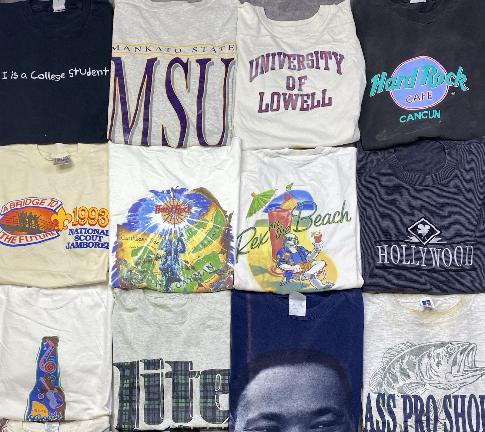 Vintage Graphic shirts Promo Funny Cartoons Sport Destinations Lot Of 20 Mix Szs gallery