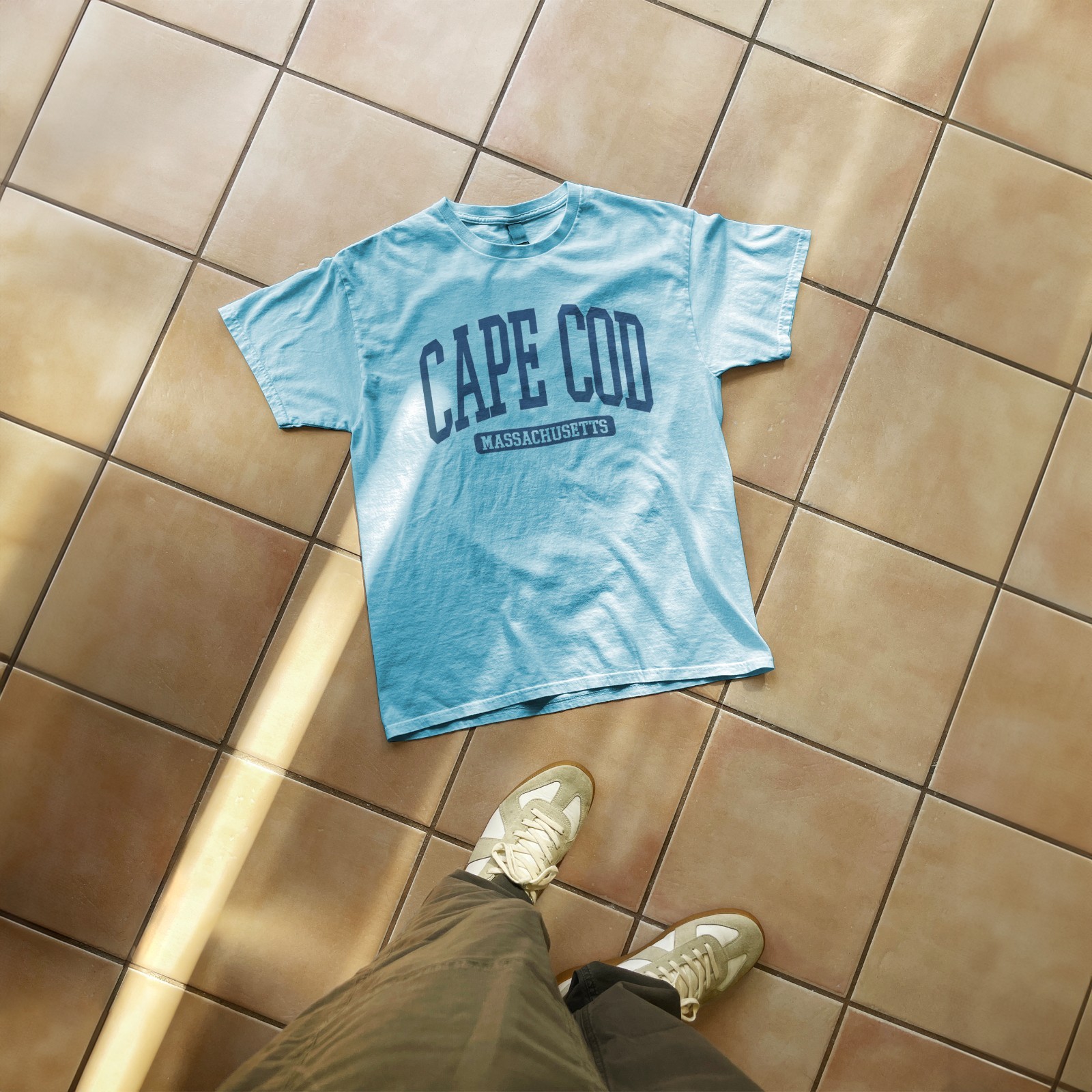 Cape Cod Massachusetts Souvenir Beach Classic, Vintage T-Shirt Light Blue gallery