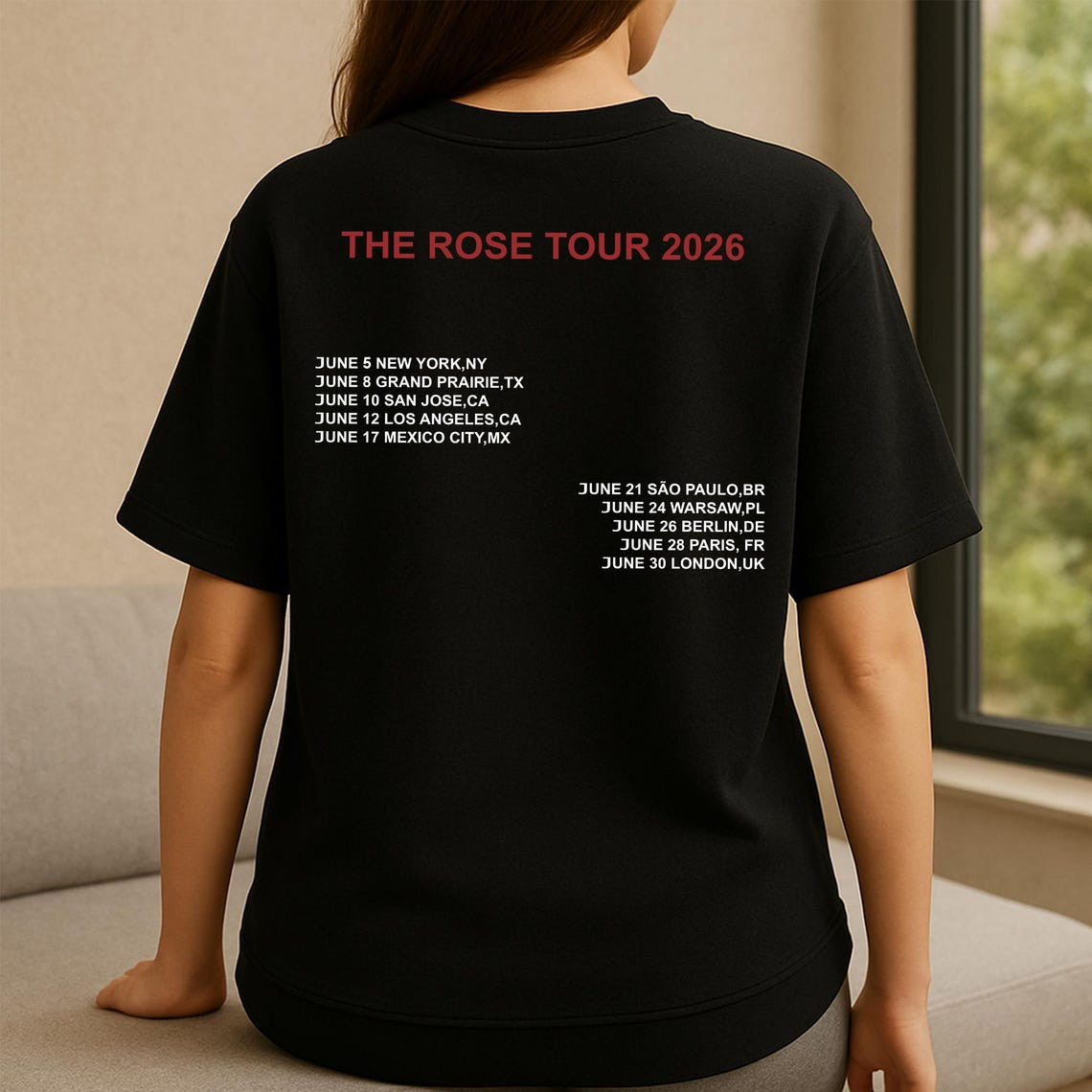 The Rose Rosetopia World Tour 2026 K-Pop Band T-Shirt Reprint gallery