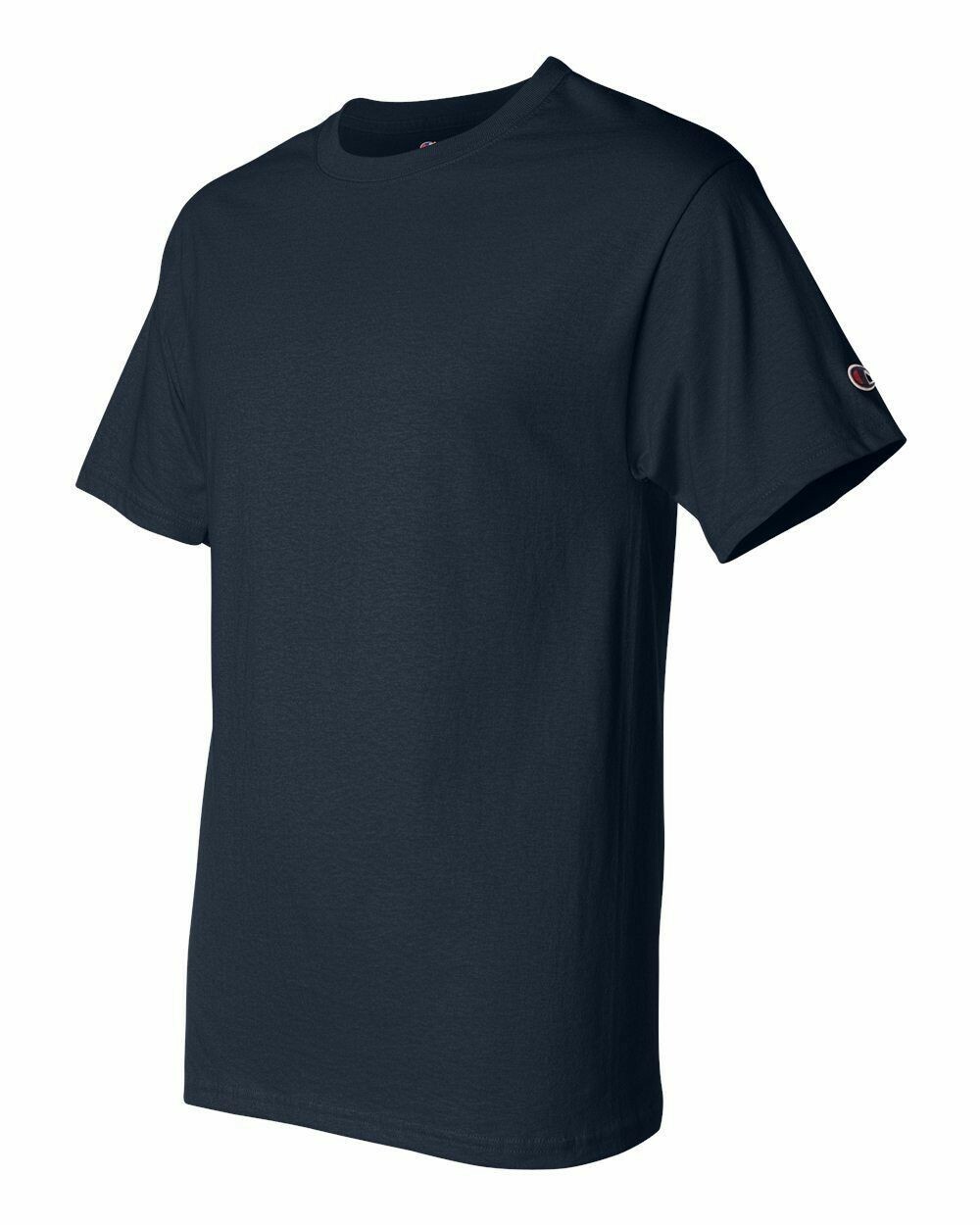 Champion Crew Neck Short Sleeve T-Shirt T425 6oz Blue, Size 3XL gallery