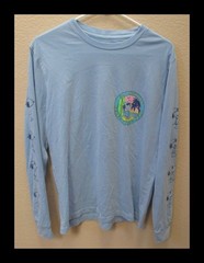 Peanuts Blue Snoopy Surf Club Long Sleeve Tee Adult Medium 38-40