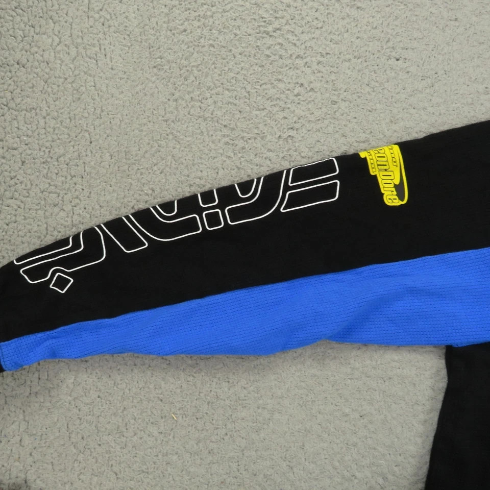 Aime Leon Dore Black Mesh Wave Runner Long Sleeve Logo Jersey Shirt SZ L Large gallery