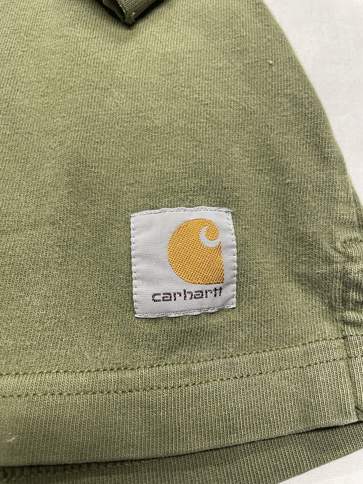 Carhartt Mens Army Green Turtleneck Long Sleeve Shirt Relaxed Fit Large gallery