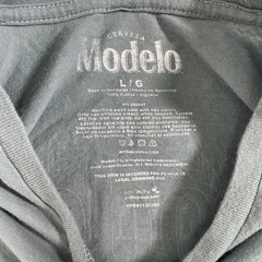 Modelo Beer 1925 Fighting Spirit Gray Cotton T-Shirt Men’s LARGE