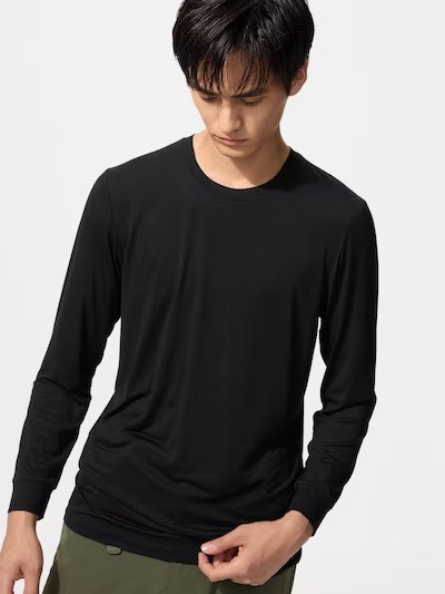 UNIQLO HEATTECH Crew Neck T 9/10 Sleeve XS-4XL 4Color Mens New Japan 472909 gallery