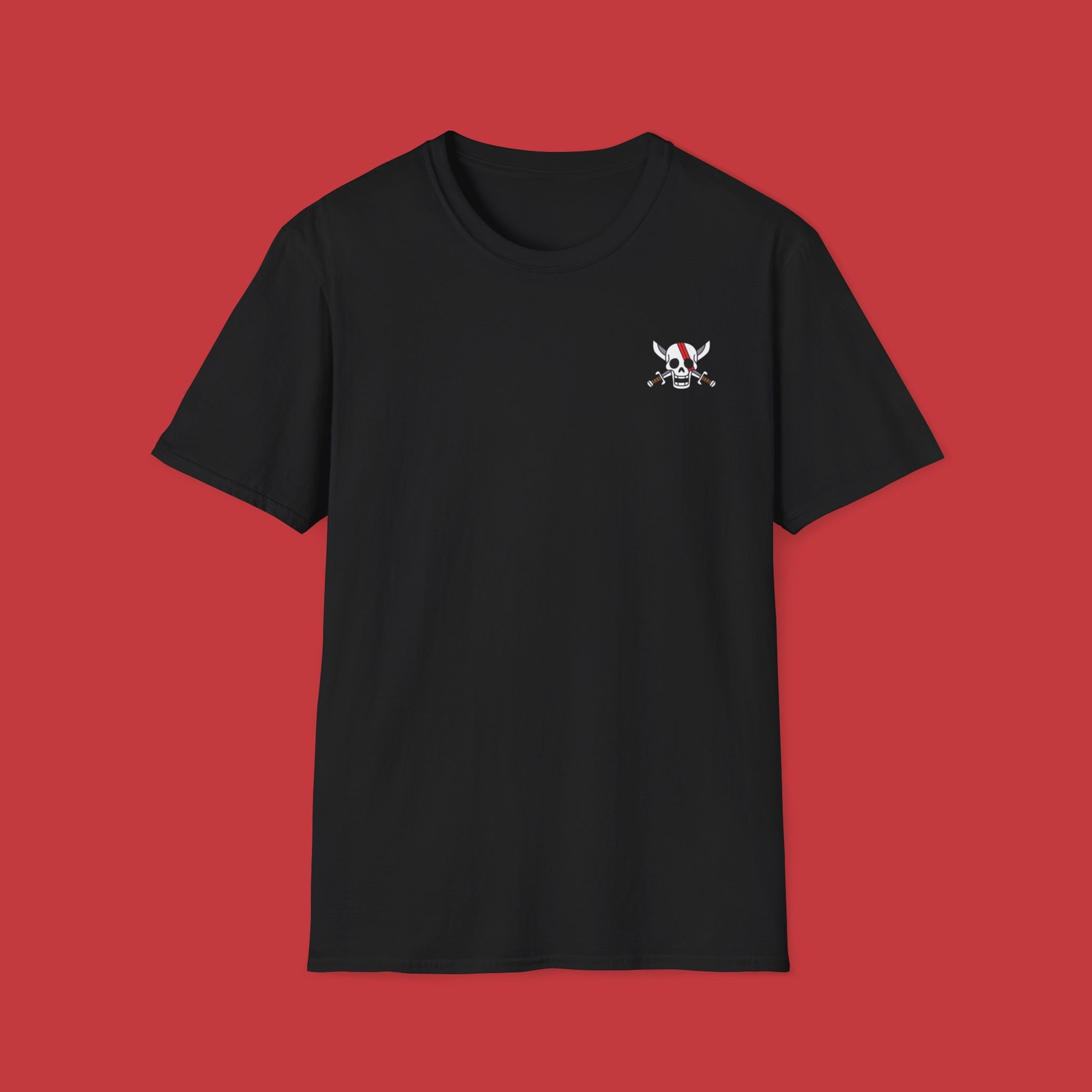 Shanks Pirate Flag logo, Anime T-Shirt, Unisex Softstyle T-Shirt, One Piece Tee
