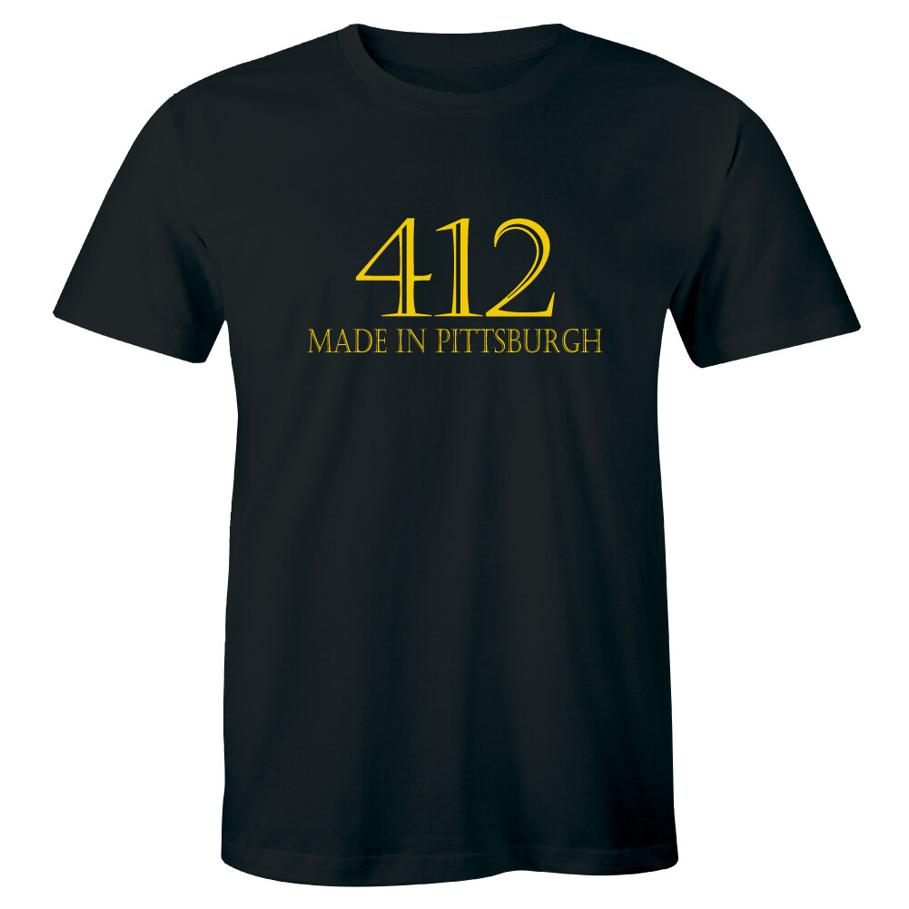 412 Made In Pittsburgh T-Shirt Area Code Steel City Pennsylvania PA Shirt Men
