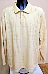 Van Heusen Jersey Stretch LS Half Button Polo Work Shirt Size X-Large Men’s EUC