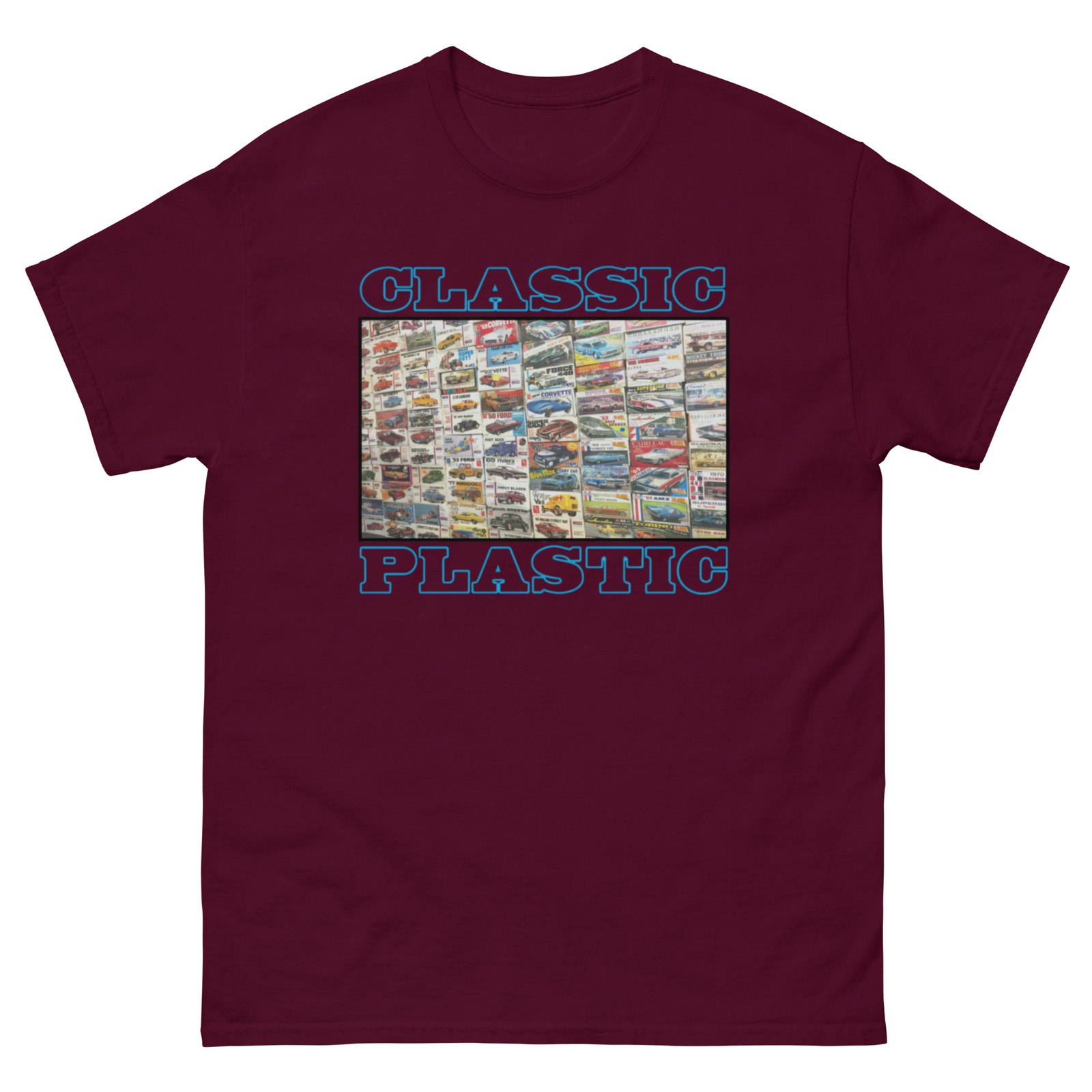 CLASSIC PLASTIC VINTAGE MODEL CAR KITS T SHIRT Johan MPC AMT Monogram Revell