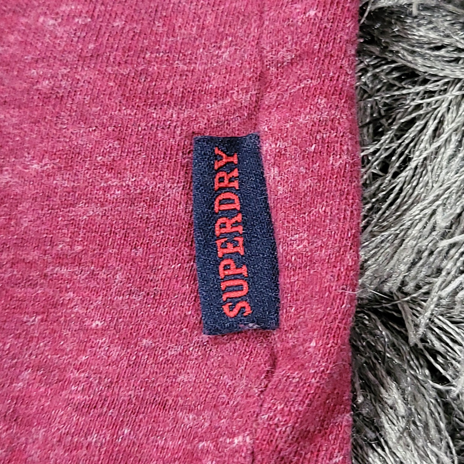 Superdry Shirt Mens Medium Red Heather Logo Tee Athletics Cotton Crewneck Soft gallery