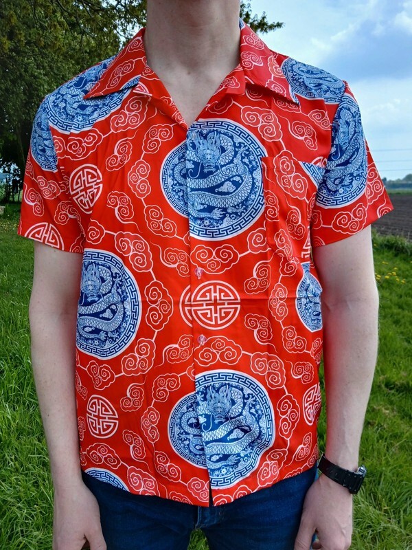 Red Blue Mens T Shirt Lightweight Short Sleeve Summer Holiday Travel Size Large gallery