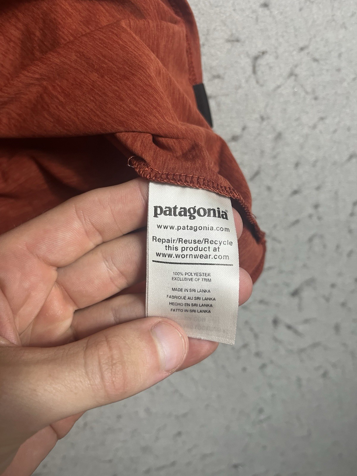 Patagonia Live Simply Capilene Cool Daily T Shirt Men's S Orange Organic Graphic gallery
