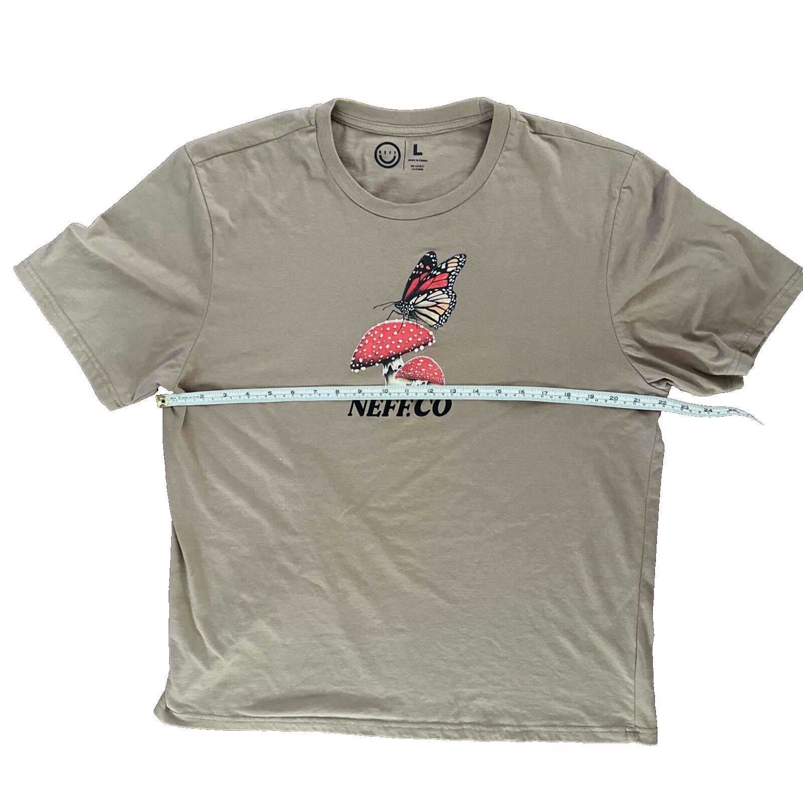 NEW Neff T-shirt Men’s L Mushroom Graphic Camping Outdoor Casual gallery