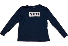 YETI Blue Graphic Logo Crew Neck Men’s Long Sleeve T-Shirt 2XL Regular