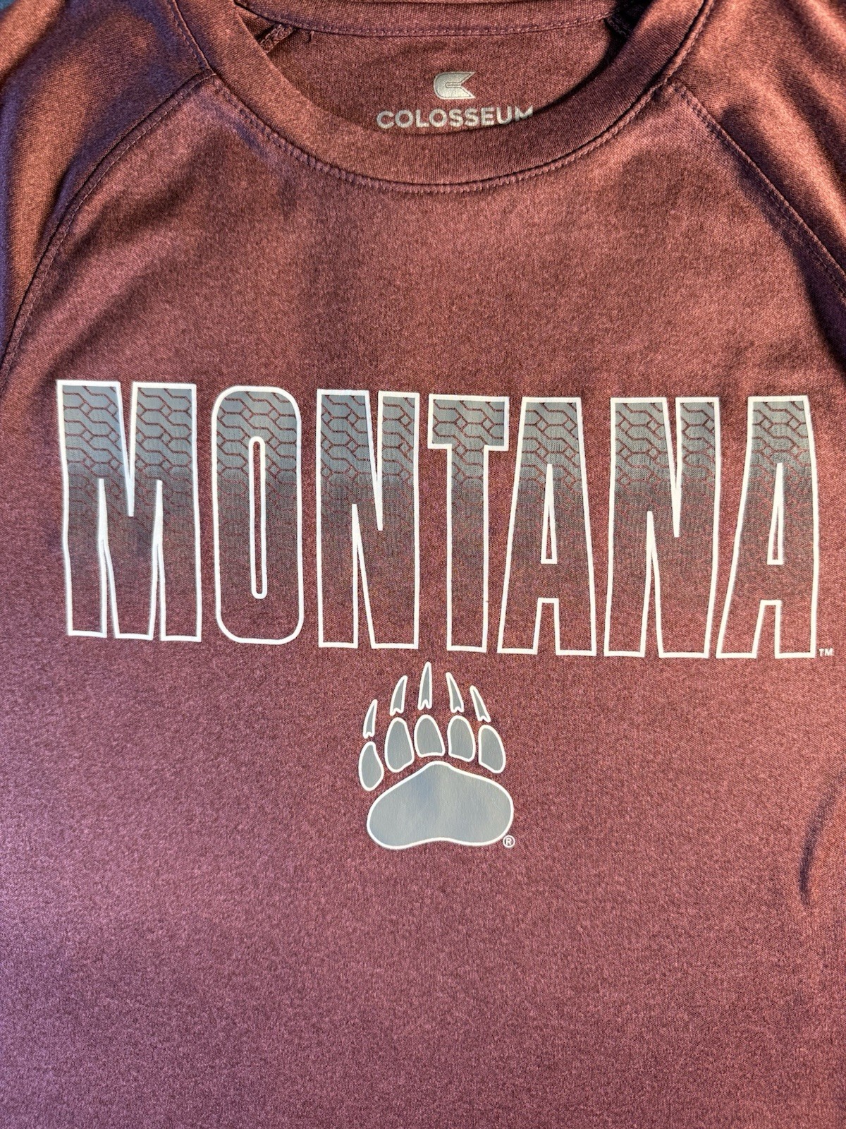 Montana T-Shirt Short Sleeves Color: Burgundy Metallic Size M See Notes - Flaw gallery