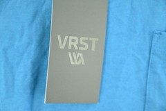NEW VRST Essential Tee Blue Tide Pocket T Crew Neck SS Sz L