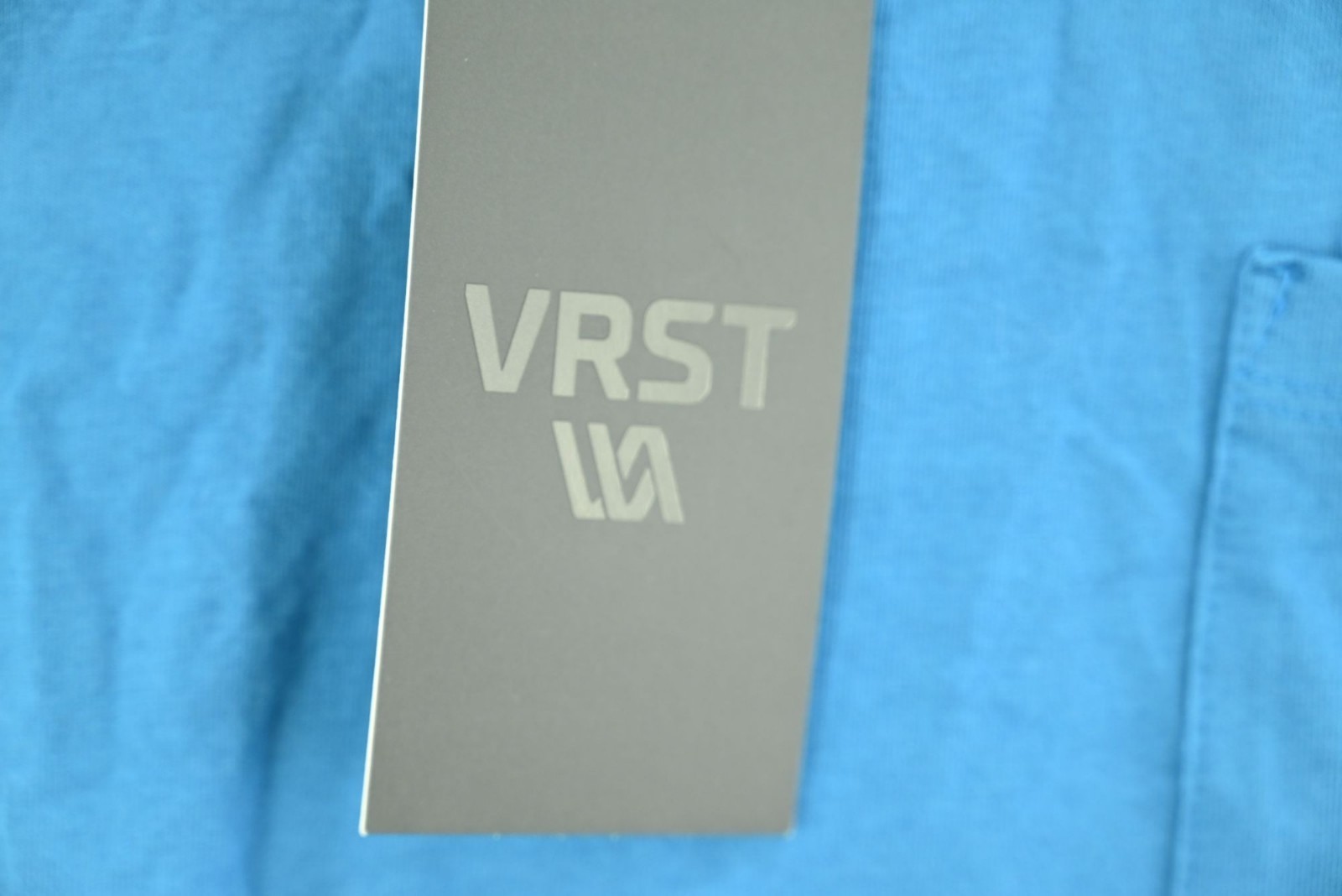 NEW VRST Essential Tee Blue Tide Pocket T Crew Neck SS Sz L gallery