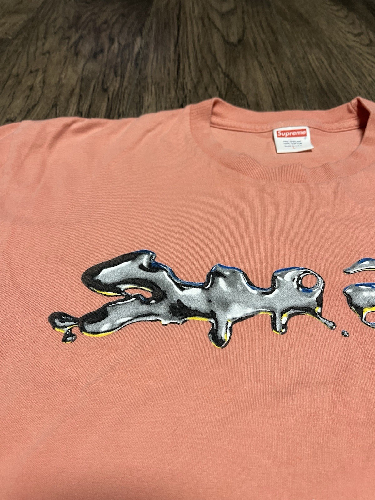 Supreme Liquid Metal Tee Terra Cotta FALL/WINTER 2018 Men’s Size Large USA gallery