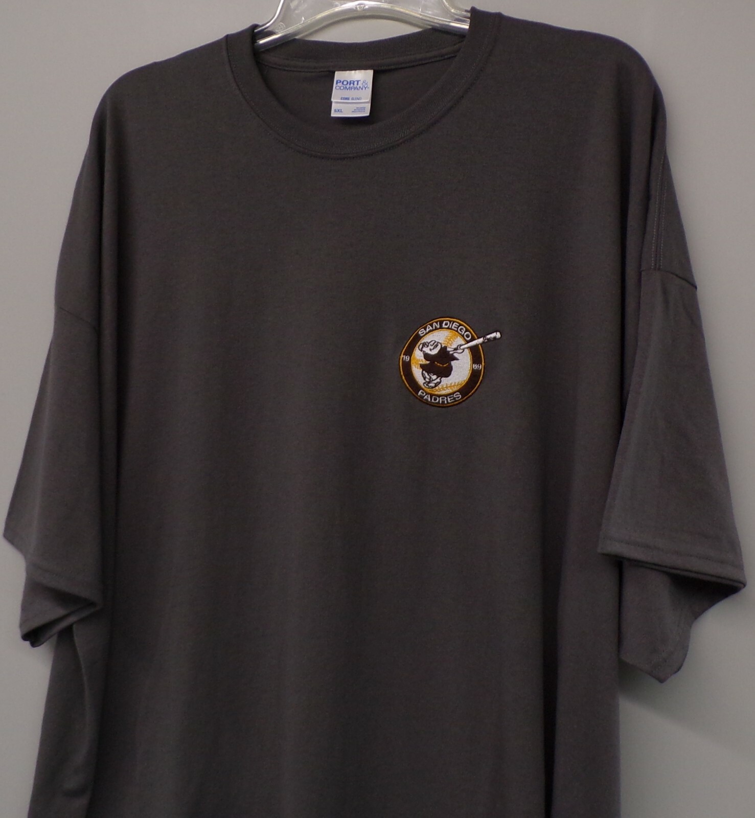 San Diego Padres 1969-1984 Swinging Friar Embroidered T-Shirt S-6X, LT-4XLT New gallery