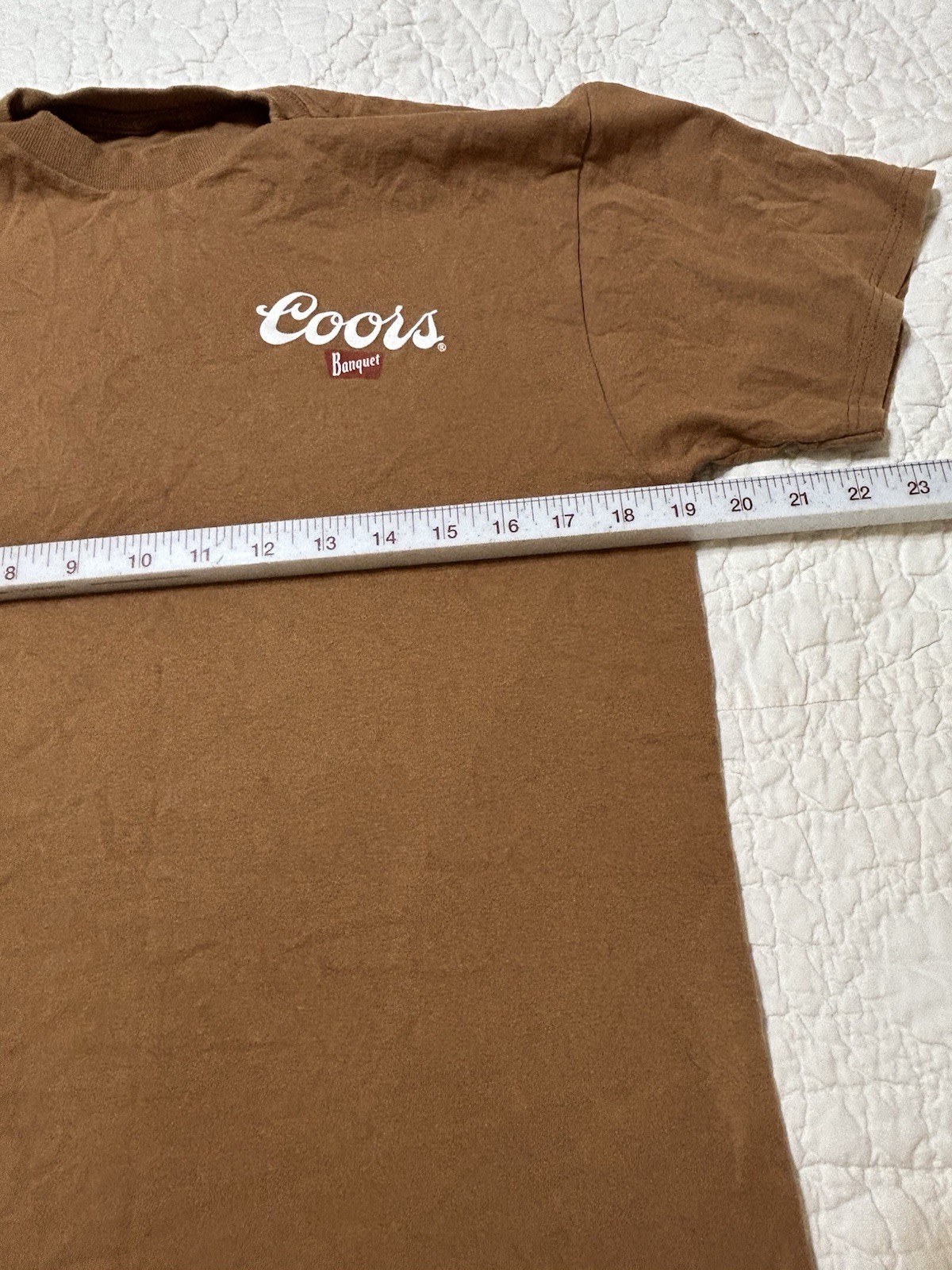 Tee Luv Men’s Size M T-Shirt Coors Banquet Team Rodeo Tan gallery