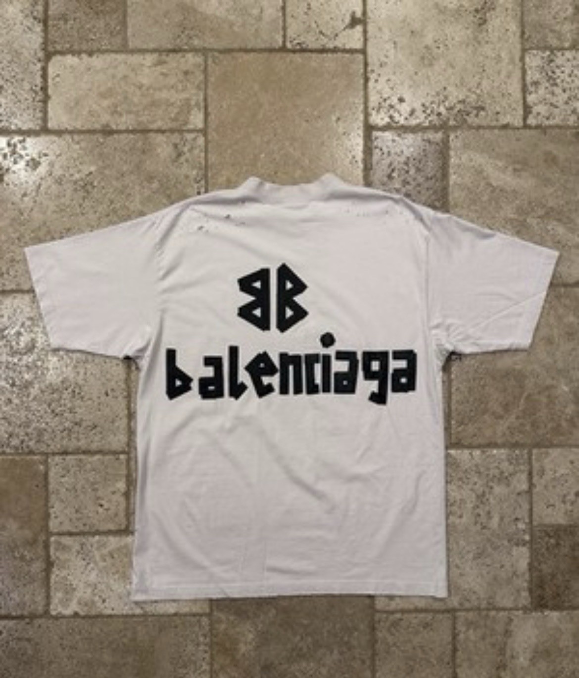 Balenciaga Men's White Cotton Logo Crew Neck Short Sleeve T-Shirt Size S NWT gallery