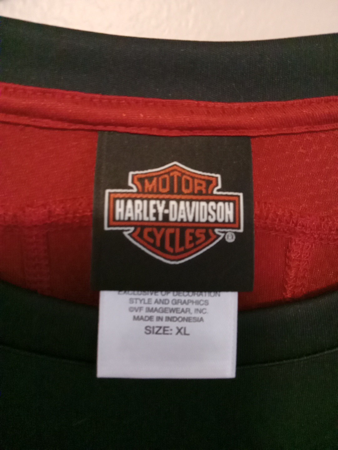 harley davidson Barnett El Paso Black Red colorblock Shortsleeve Jersey Size Xl gallery