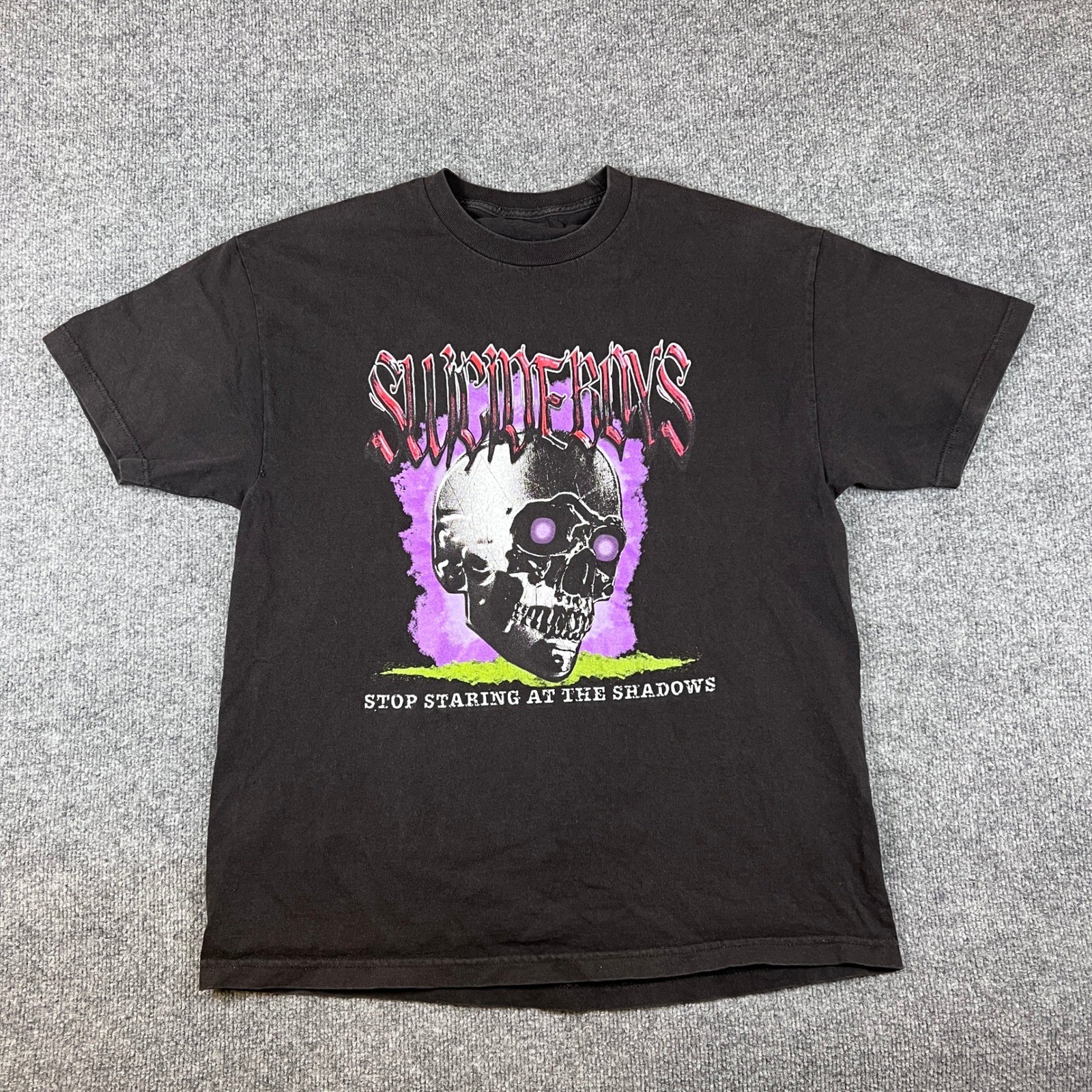 Suicideboys T Shirt Mens L Black Stop Staring At The Shadows Skull G59 Hip Hop gallery