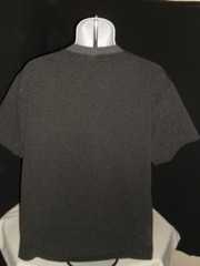 Goofy Embroidered Mickey Unlimited Gray Thermal Cotton/Poly S/S T-Shirt Sz. L