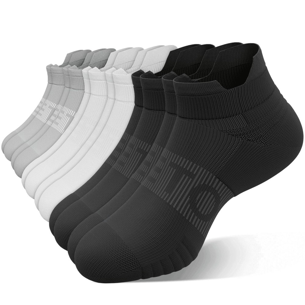 Ankle Compression Socks for Men and Women 6 Pairs Cushioned Low Cut Athletic …