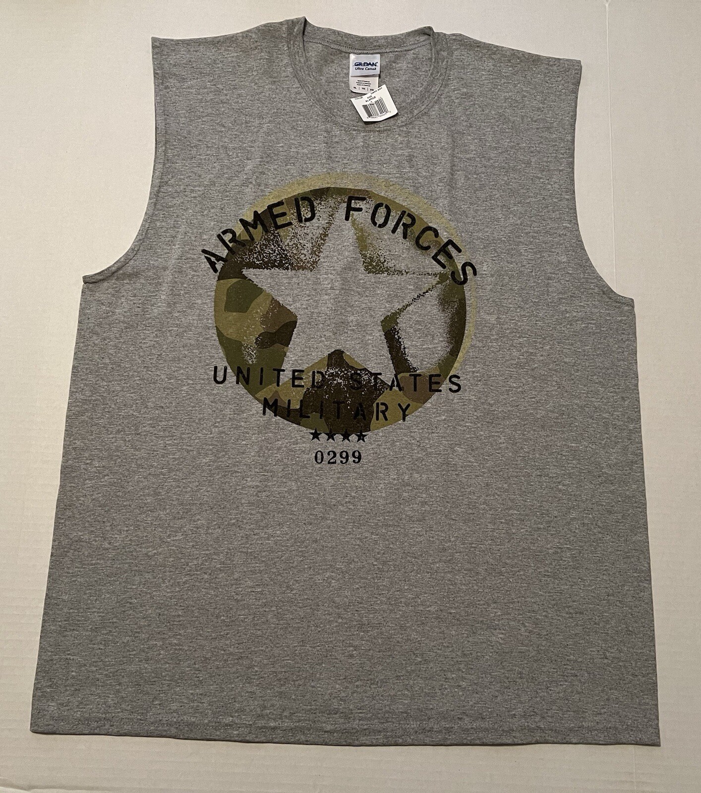 NWT Armed Forces United States Military Muscle Shirt XL Sleeveless Gray gallery