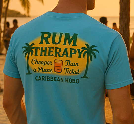 Caribbean Hobo Rum Therapy T-shirt key west island Florida Rum Havana beach bar gallery