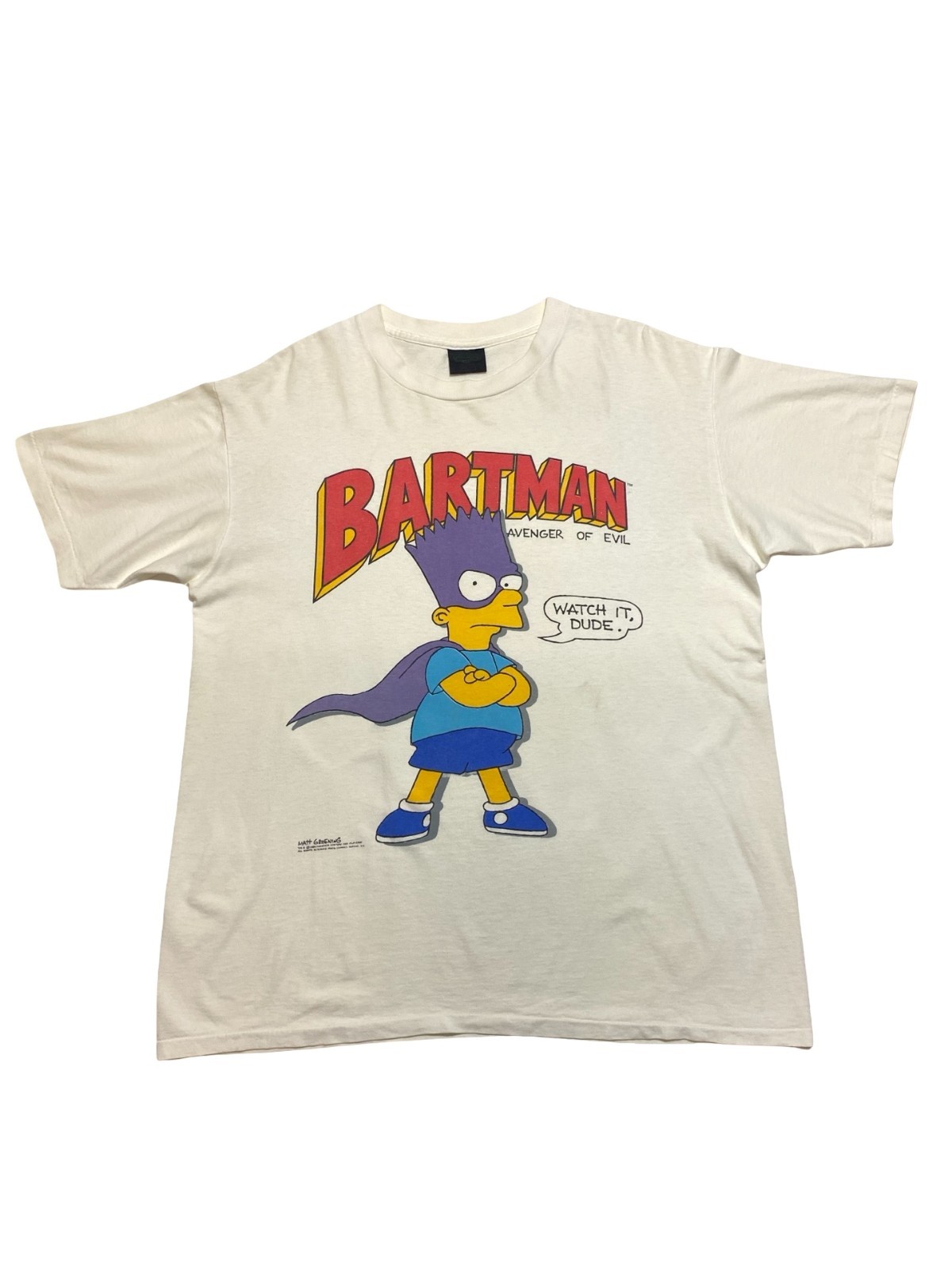 1989 Bartman Avenger of Evil Simpsons Vintage Shirt gallery