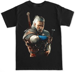 WITCH HUNT VIDEO GAMES GAMER RETRO PS GERALT RPG CLASSIC GOTY BOX MENS T SHIRT