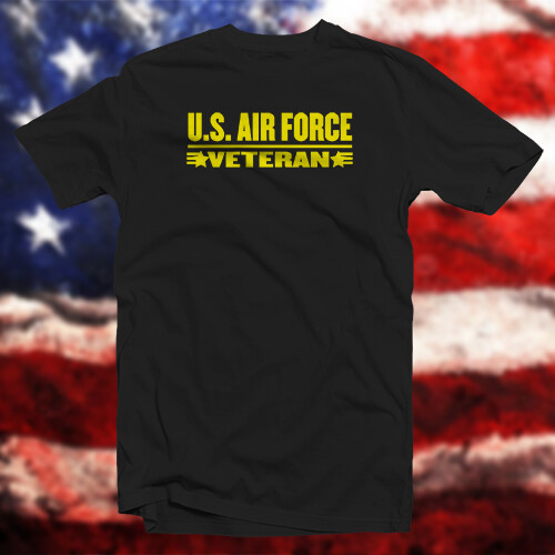 US Air Force Veteran Cotton T-Shirt Star Military United States Armed Forces gallery