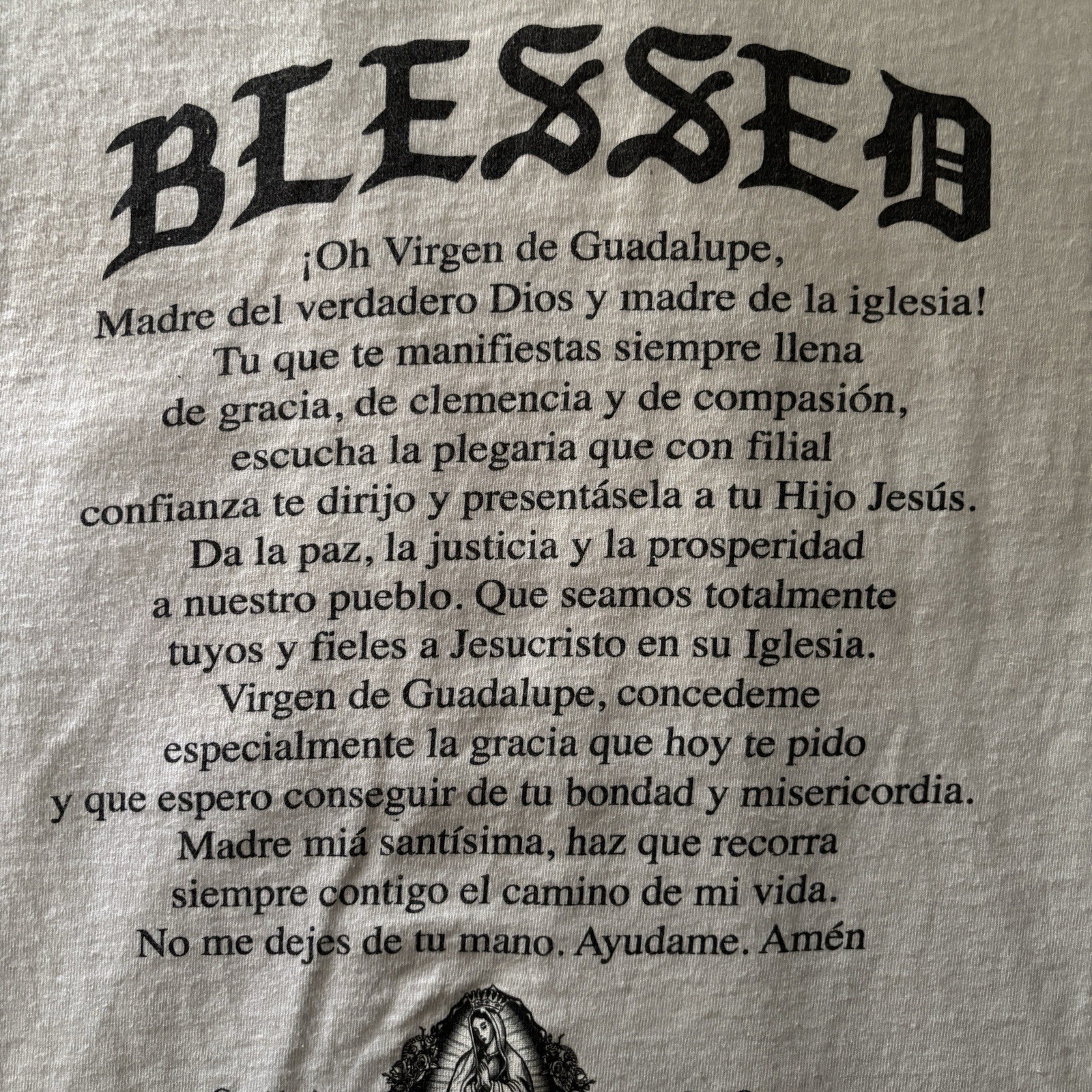 DGK Blessed Virgin of Guadalupe Graphic Men's T-Shirt Beige Short Sleeve Small S gallery