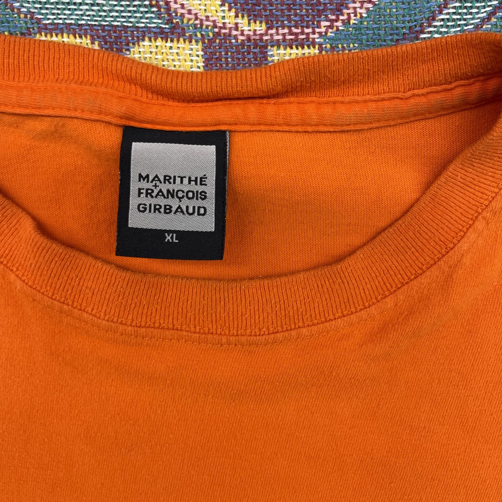 Marithe Francois Girbaud Shirt Mens XL Orange Graphic Logo Streetwear Tee Top gallery