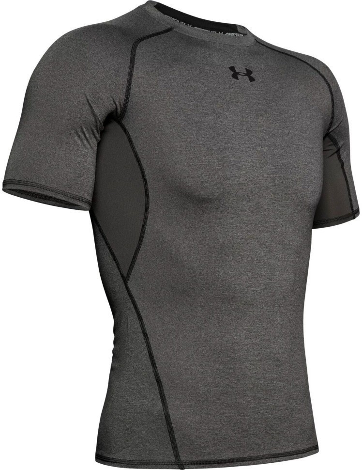UNDER ARMOUR MEN’S HEAT GEAR LARGE COMPRESSION FIT S/S GRAY SHIRT NEW 1257468