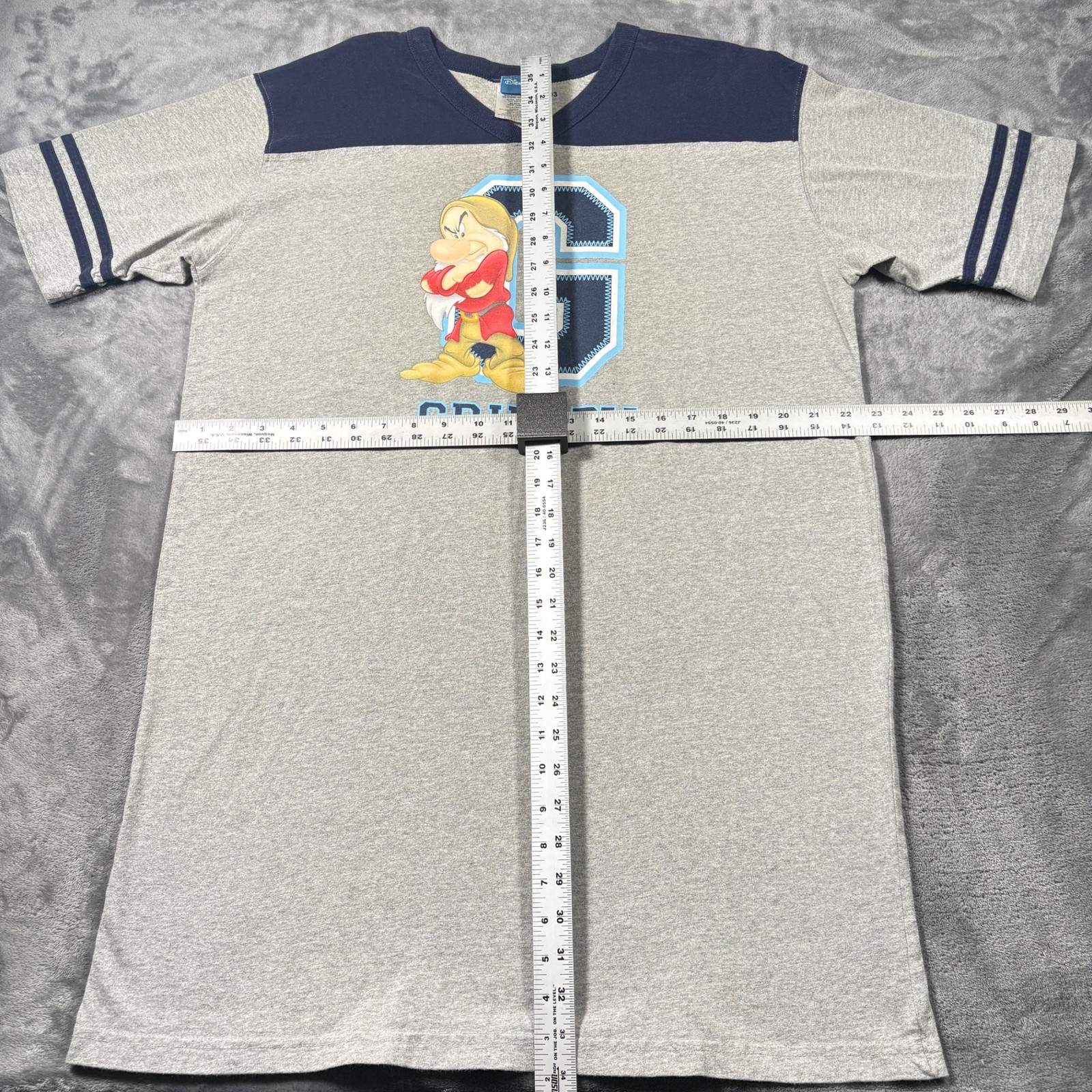 Vintage Disney Grumpy Dwarf T-Shirt Mens One Size Fits All Gray Jerry Leigh gallery