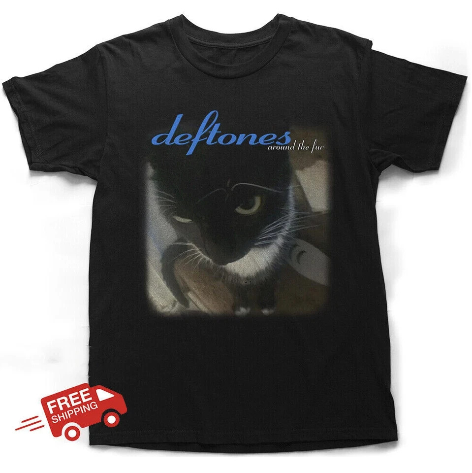 Deftones Around The Fur Black -Orange Cat Funny T-shirt All size S-5XL TN1083