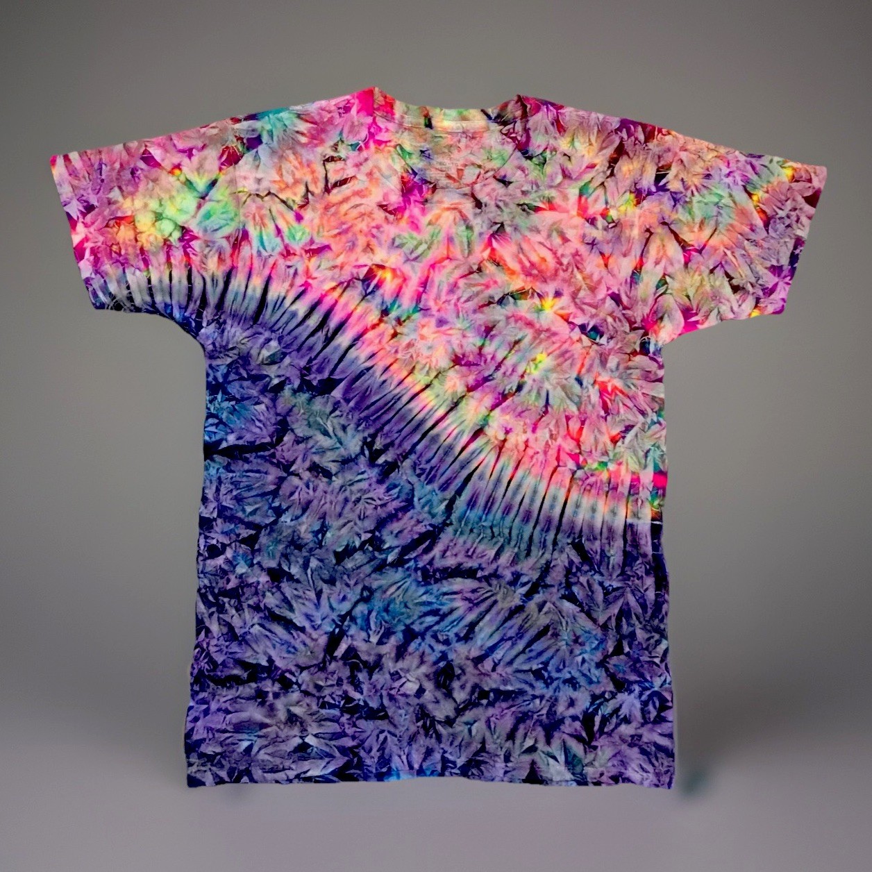*New* 2XL - Sm Handmade Tie Dye, Cruncht Crinkle Nerds Grape Berry, Crew & V gallery
